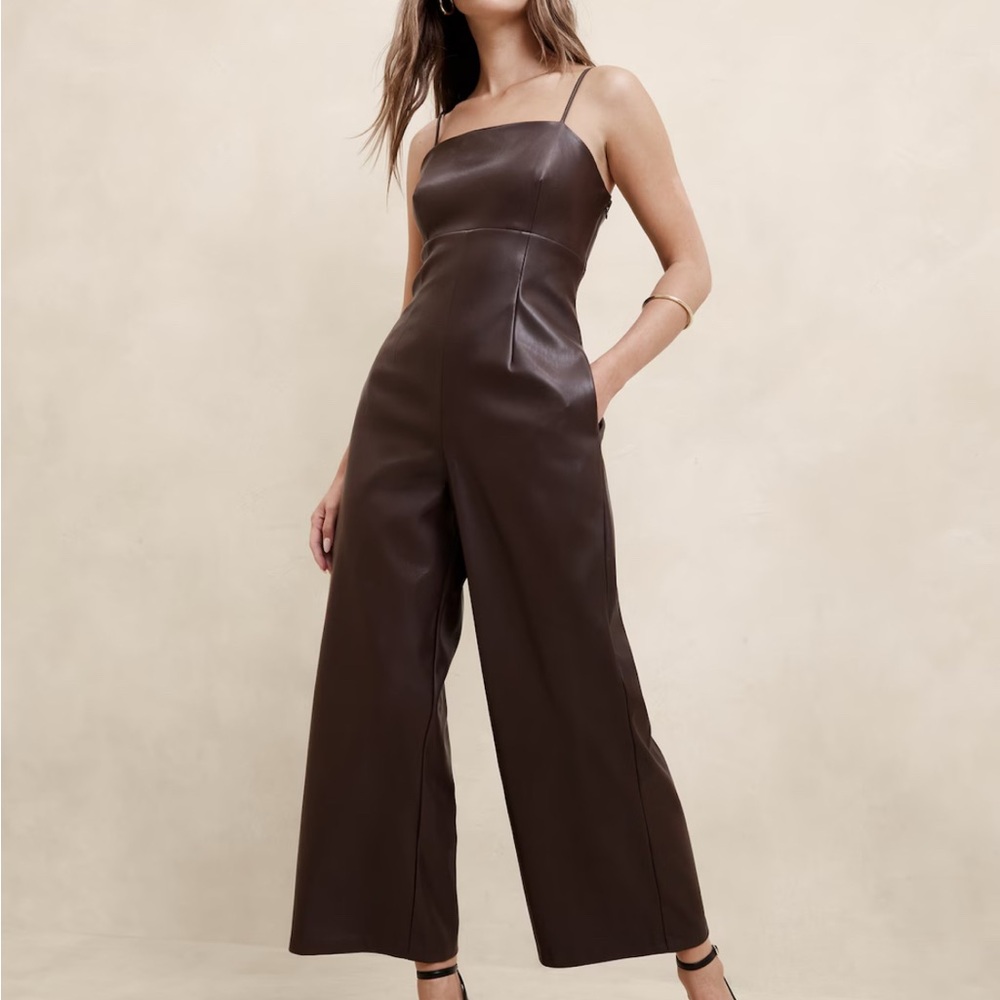 Black Leather Jumpsuit